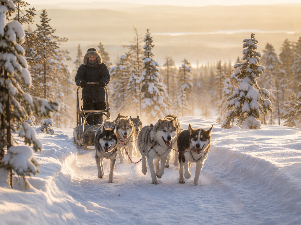 Husky Safari Through the Snowy Fells