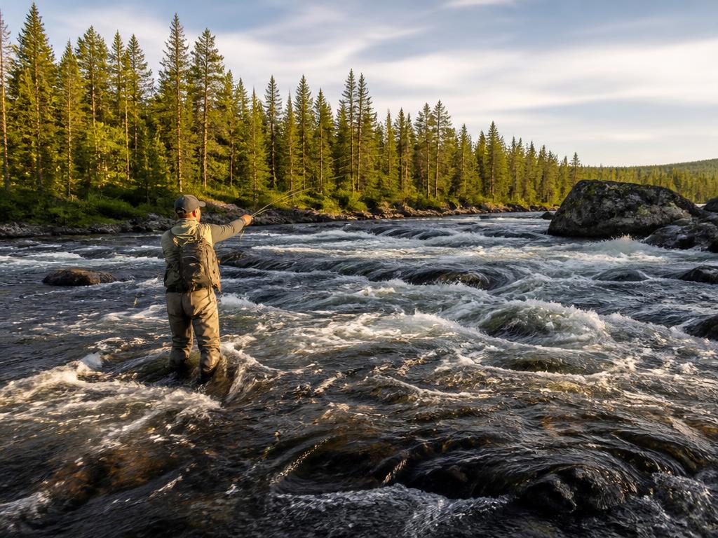 River Fishing in the Levi Rapids